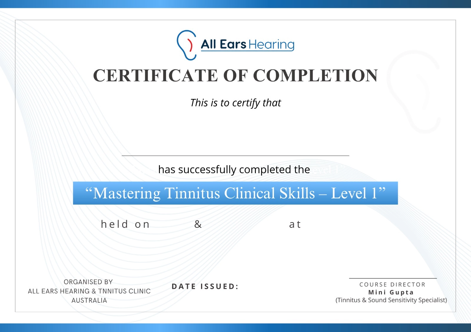 Mastering Tinnitus Clinic Skills